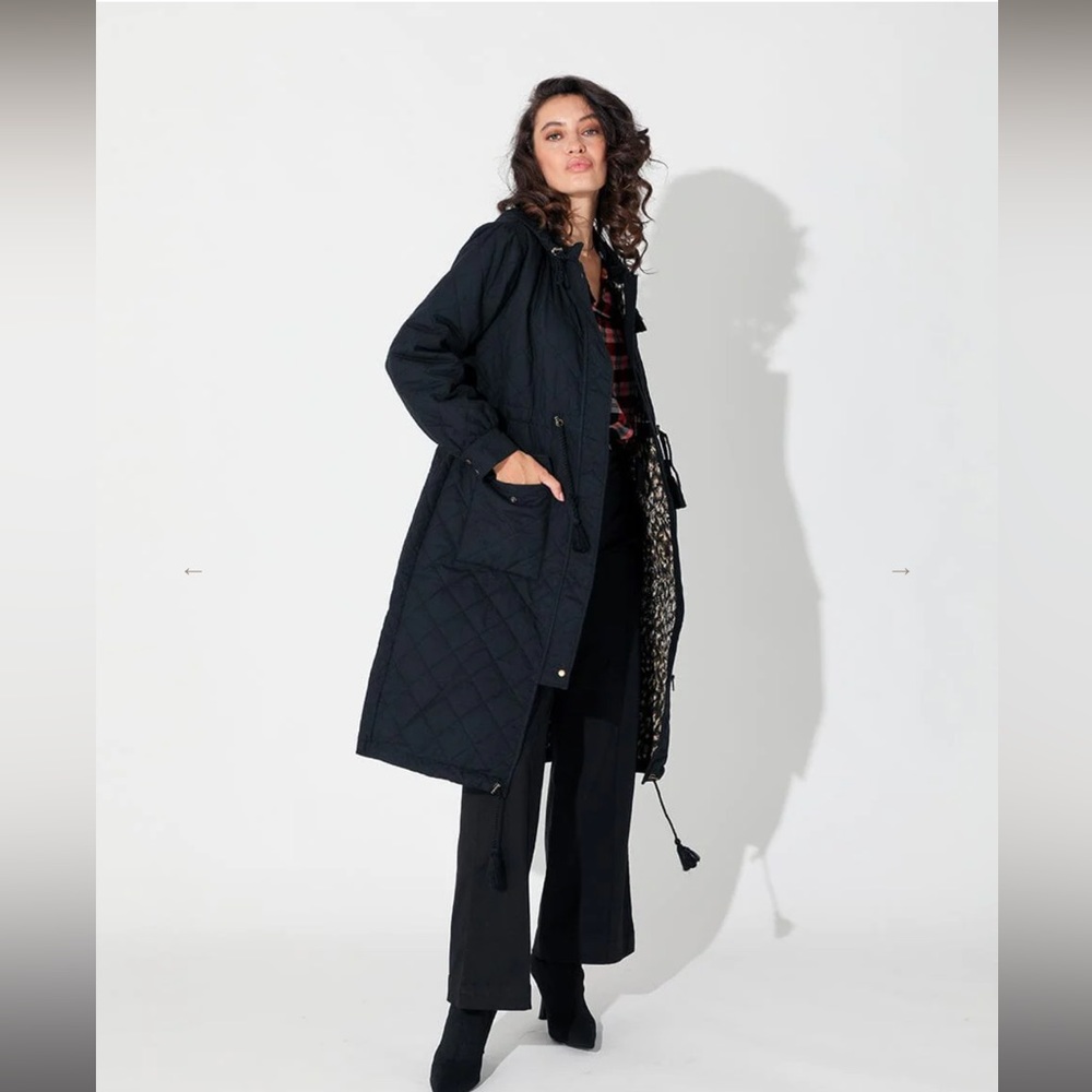 Cleobella davina quilted jacket black size small